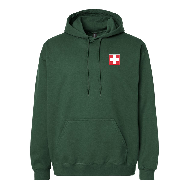 Men's  Switzerland National Football Soccer Team  Softstyle Midweight Hooded Sweatshirt